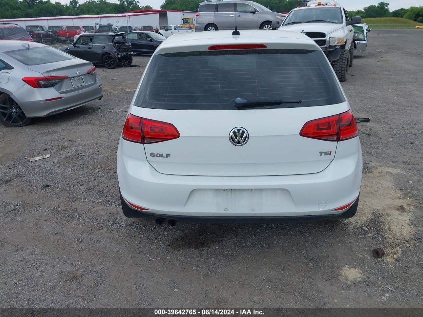 2017 Volkswagen Golf Tsi Wolfsburg Edition 4-Door VIN: 3VW217AU8HM001760 Lot: 39642765