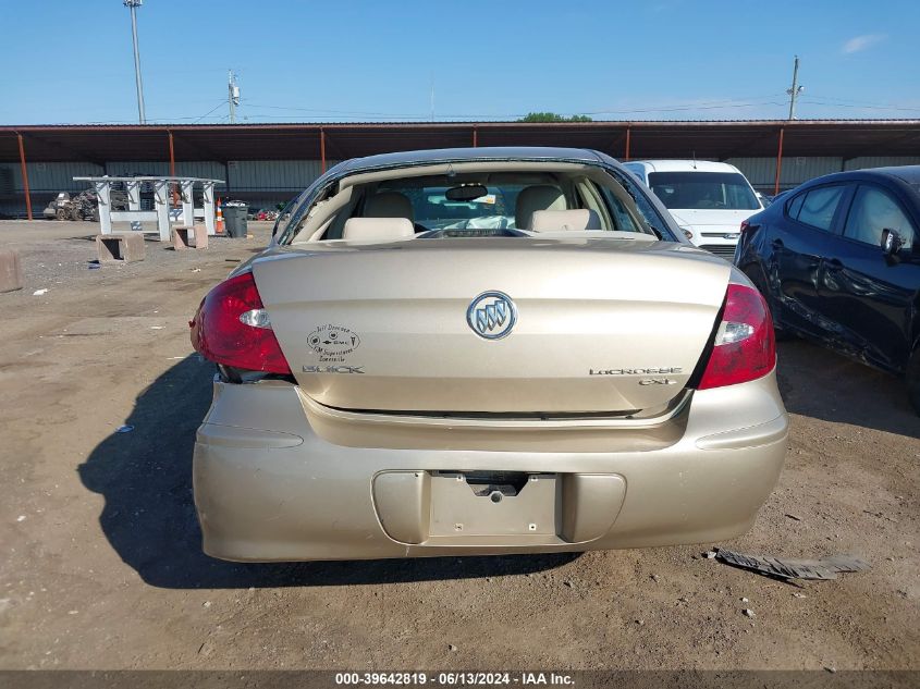 2005 Buick Lacrosse Cxl VIN: 2G4WD532851238680 Lot: 39642819