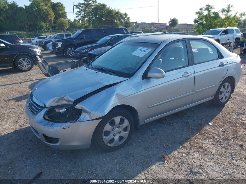 2008 Kia Spectra Lx VIN: KNAFE121385499492 Lot: 39642882