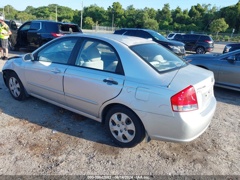 2008 Kia Spectra Lx VIN: KNAFE121385499492 Lot: 39642882
