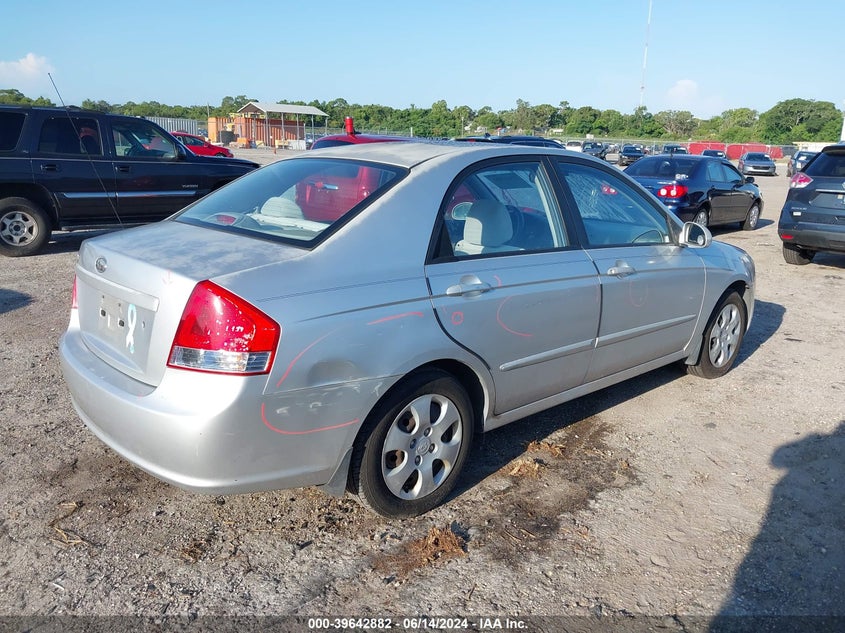 2008 Kia Spectra Lx VIN: KNAFE121385499492 Lot: 39642882