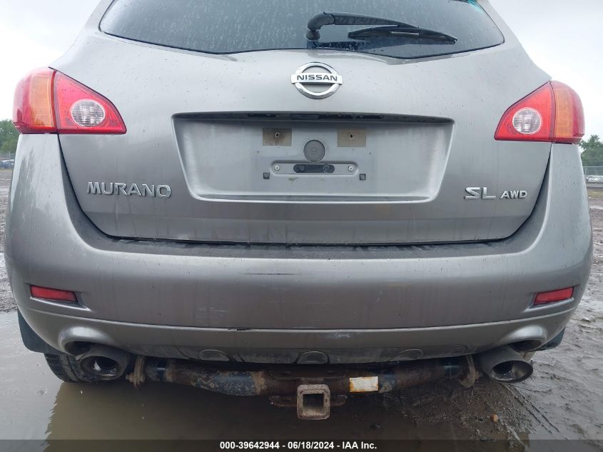 2009 Nissan Murano Sl VIN: JN8AZ18WX9W125918 Lot: 39642944