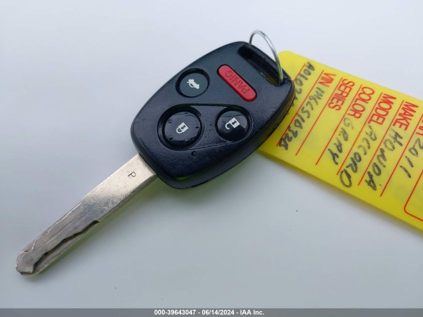 2011 Honda Accord 2.4 Lx-S VIN: 1HGCS1B32BA010340 Lot: 39643047