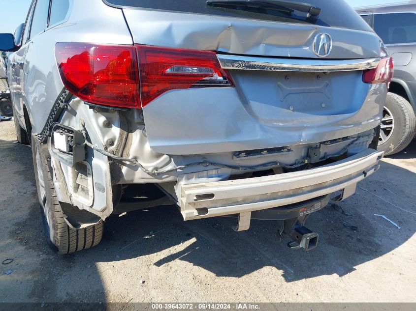 2016 Acura Mdx Technology Acurawatch Plus Packages/Technology Package VIN: 5FRYD3H45GB009786 Lot: 39643072