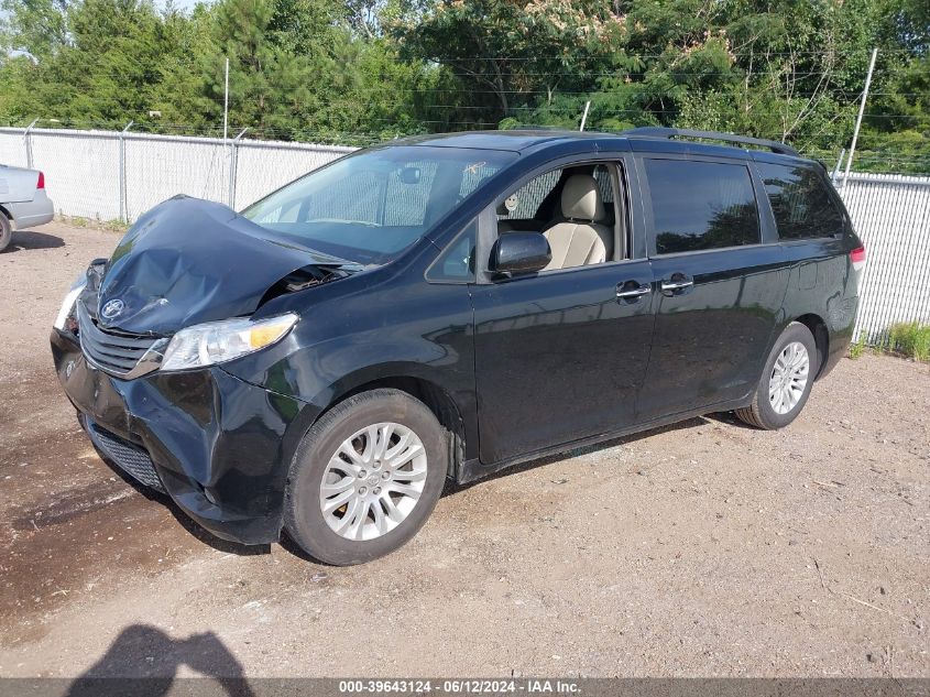 2014 Toyota Sienna Xle V6 8 Passenger VIN: 5TDYK3DCXES459866 Lot: 39643124