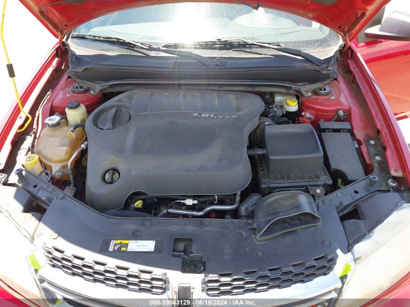 2014 Dodge Avenger Se VIN: 1C3CDZAG4EN132839 Lot: 39643129