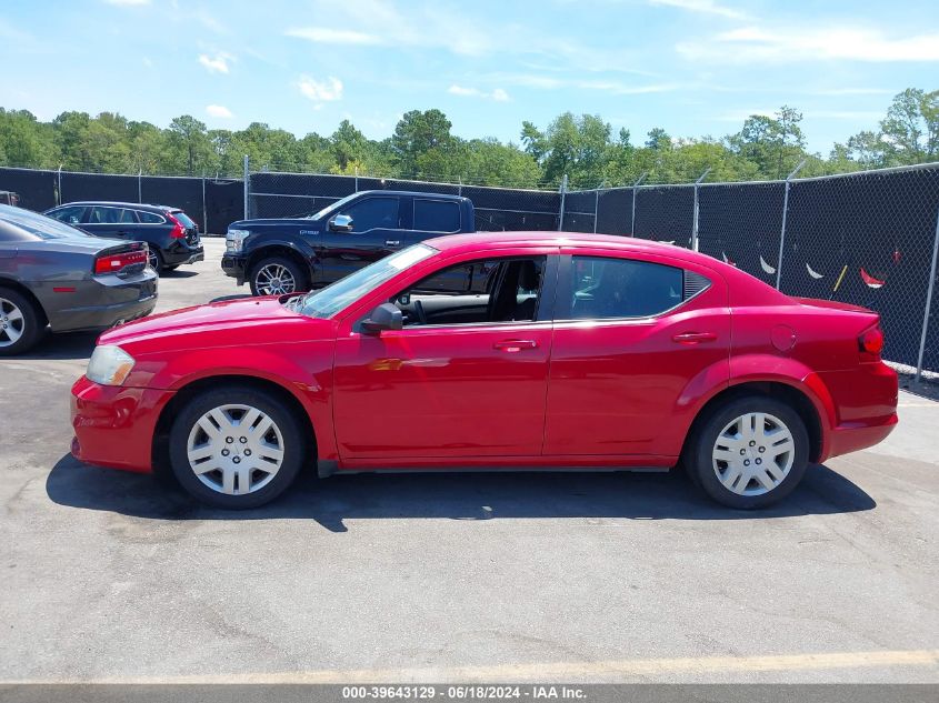 2014 Dodge Avenger Se VIN: 1C3CDZAG4EN132839 Lot: 39643129