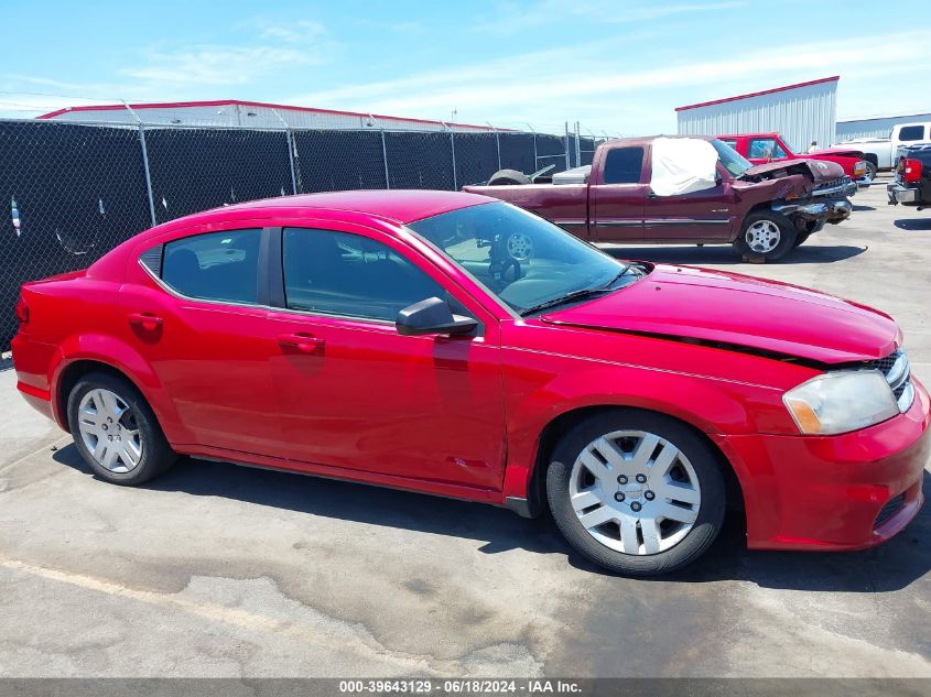 2014 Dodge Avenger Se VIN: 1C3CDZAG4EN132839 Lot: 39643129