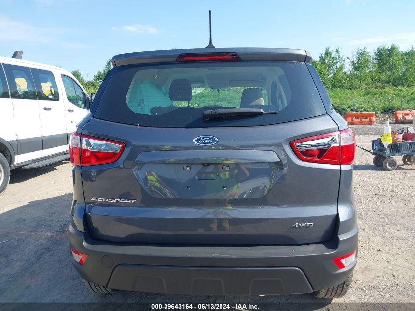 2022 Ford Ecosport S VIN: MAJ6S3FL4NC457056 Lot: 39643164