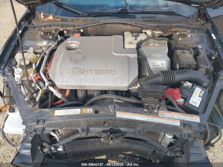 2010 Ford Fusion Hybrid VIN: 3FADP0L38AR125029 Lot: 39643187