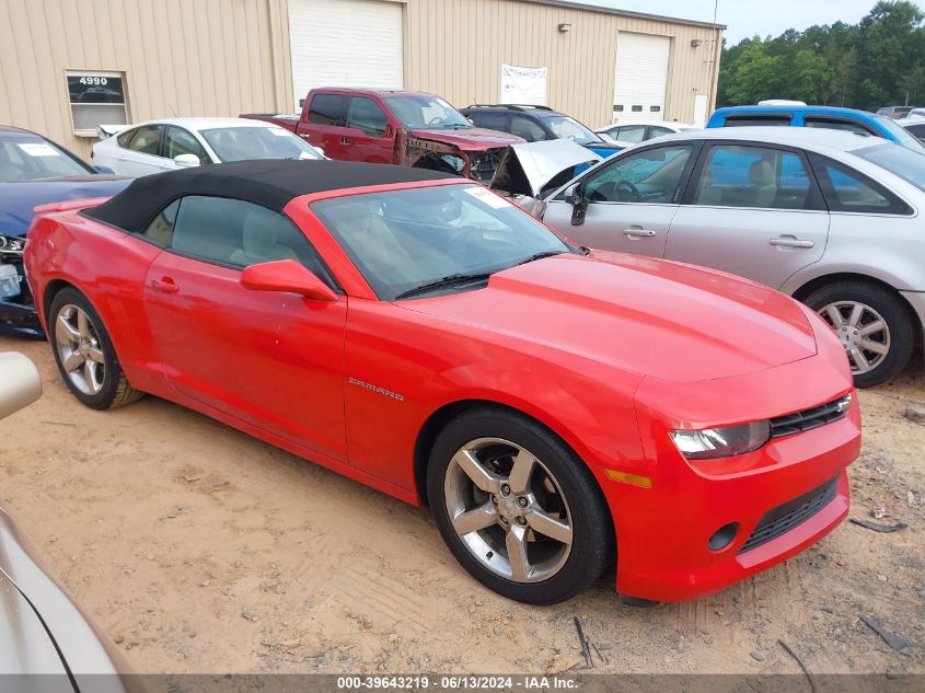 2015 Chevrolet Camaro 1Lt VIN: 2G1FD3D3XF9208995 Lot: 39643219