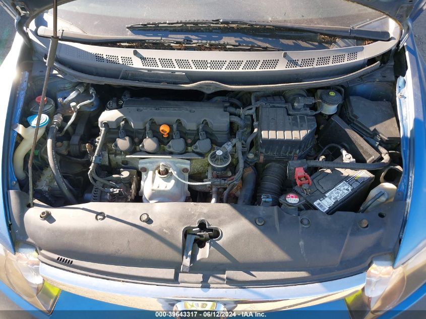 2008 Honda Civic Lx VIN: 1HGFA16598L069510 Lot: 39643317