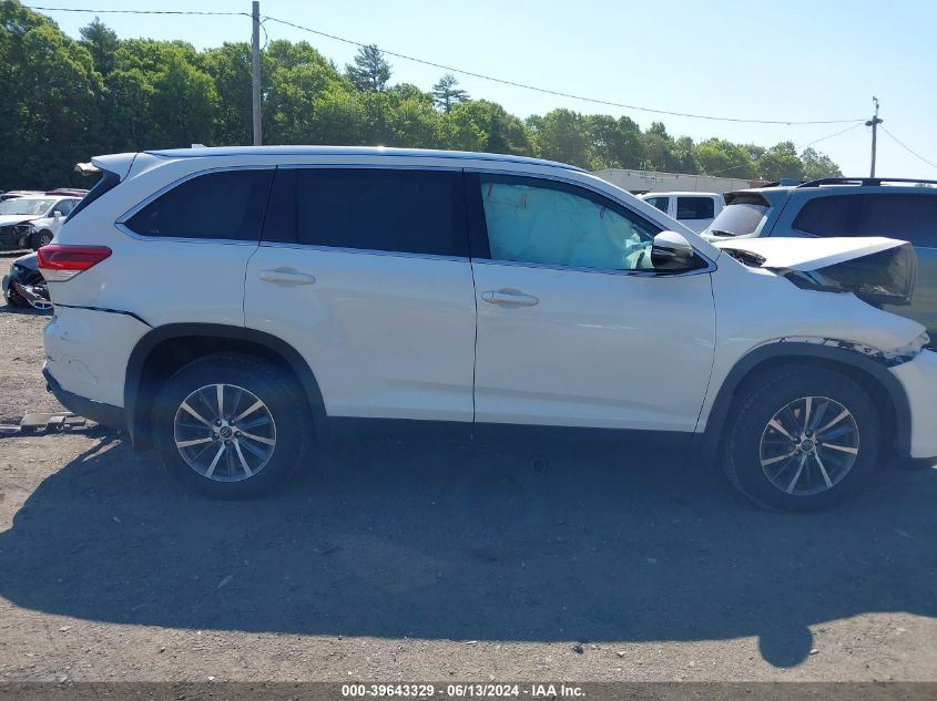 2019 Toyota Highlander Xle VIN: 5TDJZRFH7KS584067 Lot: 39643329