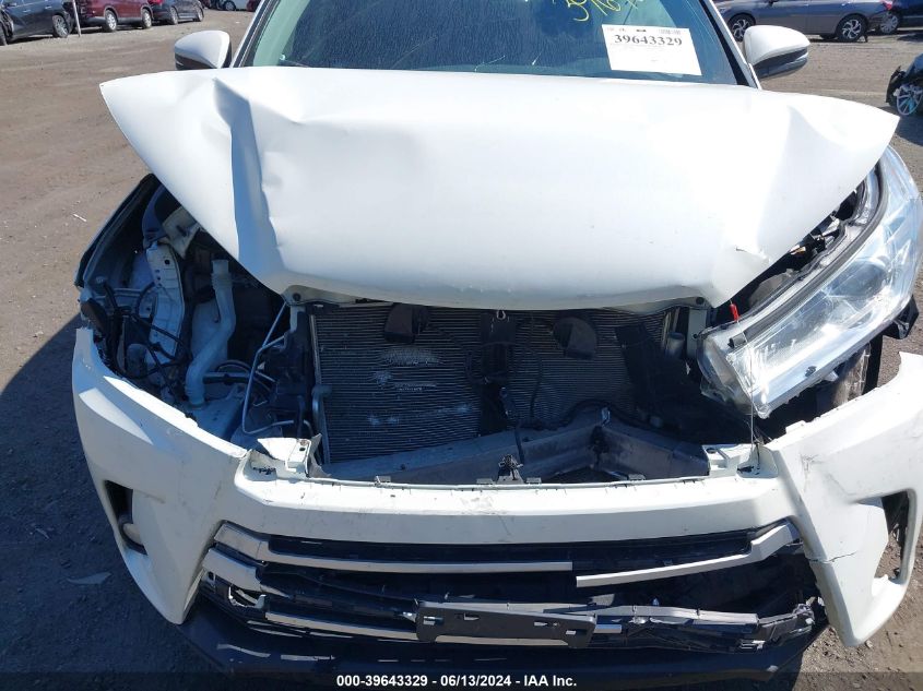 2019 Toyota Highlander Xle VIN: 5TDJZRFH7KS584067 Lot: 39643329