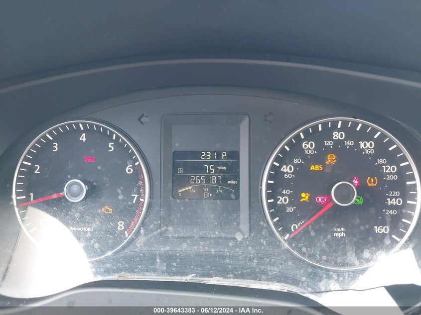 2012 Volkswagen Jetta 2.5L Sel VIN: 3VWLX7AJ4CM408623 Lot: 39643383