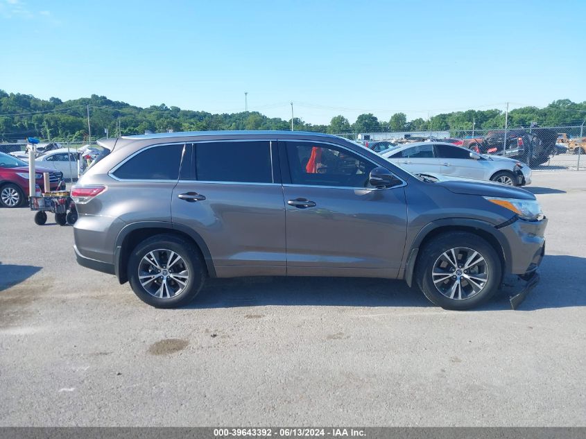 2016 Toyota Highlander Xle V6 VIN: 5TDJKRFH3GS237685 Lot: 39643392