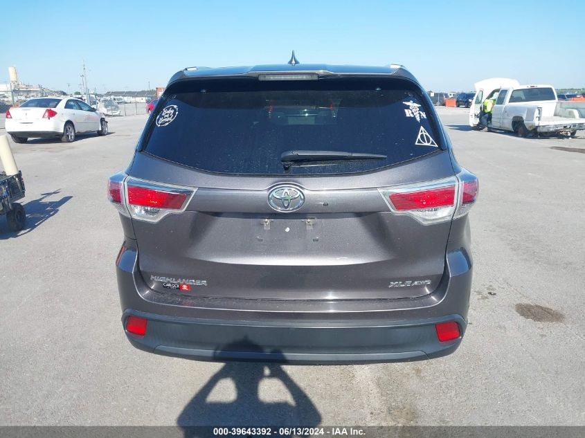 2016 Toyota Highlander Xle V6 VIN: 5TDJKRFH3GS237685 Lot: 39643392