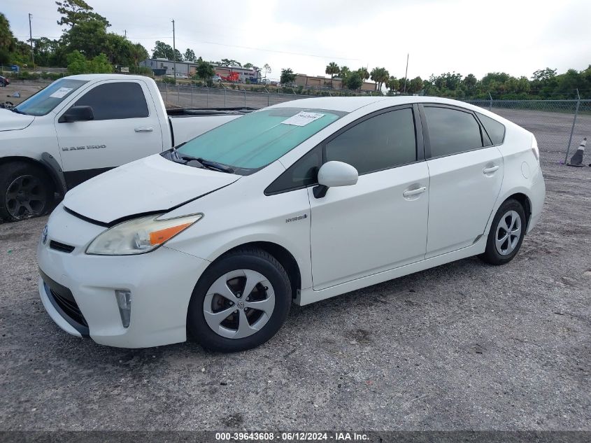 2014 Toyota Prius Two VIN: JTDKN3DUXE0372607 Lot: 39643608