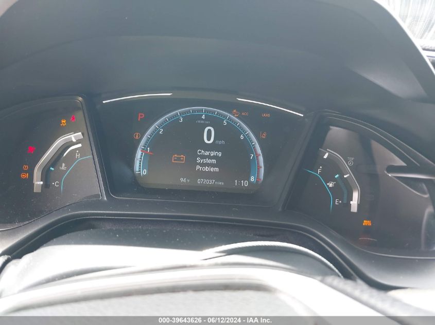 2020 Honda Civic Lx VIN: 19XFC2F67LE026776 Lot: 39643626