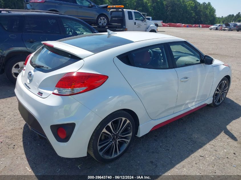 2016 Hyundai Veloster Turbo R-Spec VIN: KMHTC6AE3GU266967 Lot: 39643740