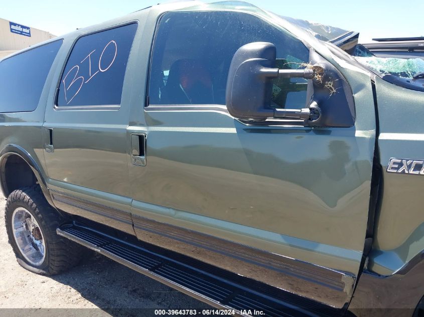 2000 Ford Excursion Limited VIN: 1FMSU43F2YEE16291 Lot: 39643783