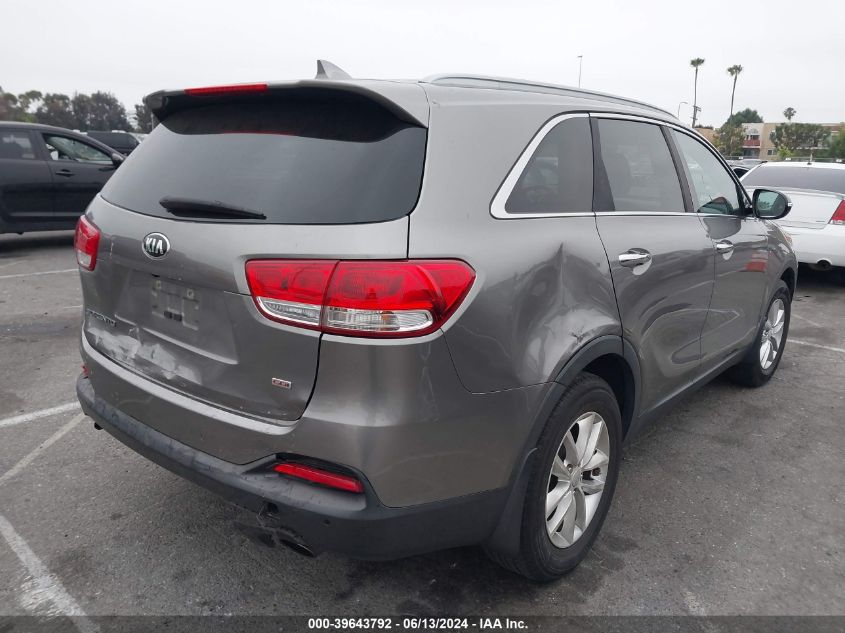 2016 Kia Sorento 2.4L Lx VIN: 5XYPG4A37GG140383 Lot: 39643792