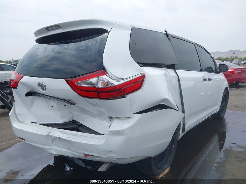 2017 Toyota Sienna L 7 Passenger VIN: 5TDZZ3DC6HS802824 Lot: 39643851