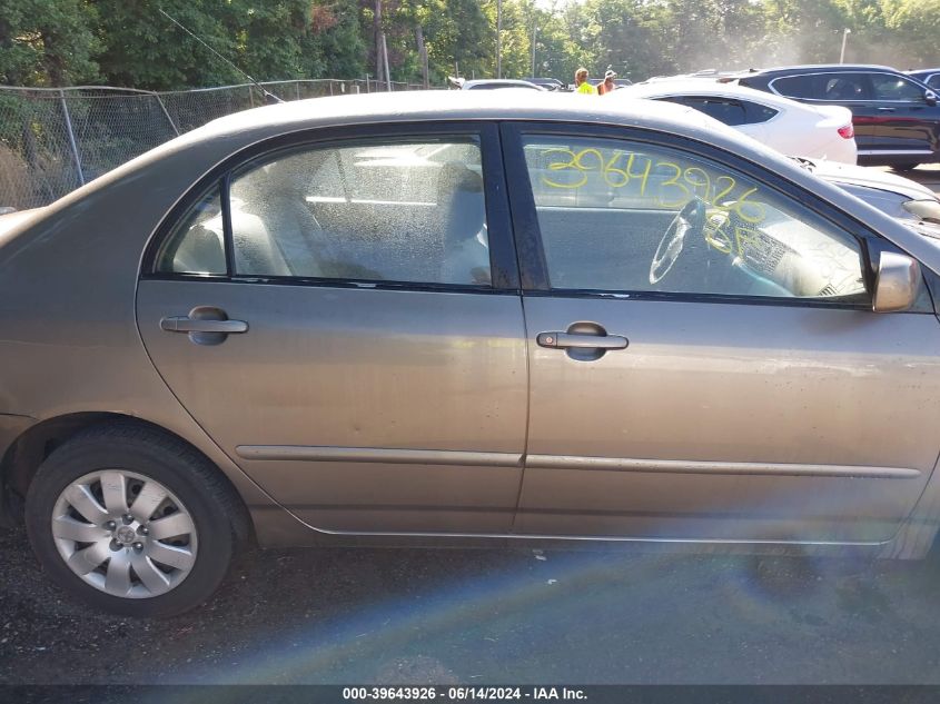 2003 Toyota Corolla Le VIN: 1NXBR32E03Z151891 Lot: 39643926