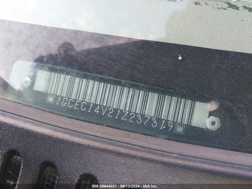 2001 Chevrolet Silverado 1500 Ls VIN: 1GCEC14V21Z237319 Lot: 39644021