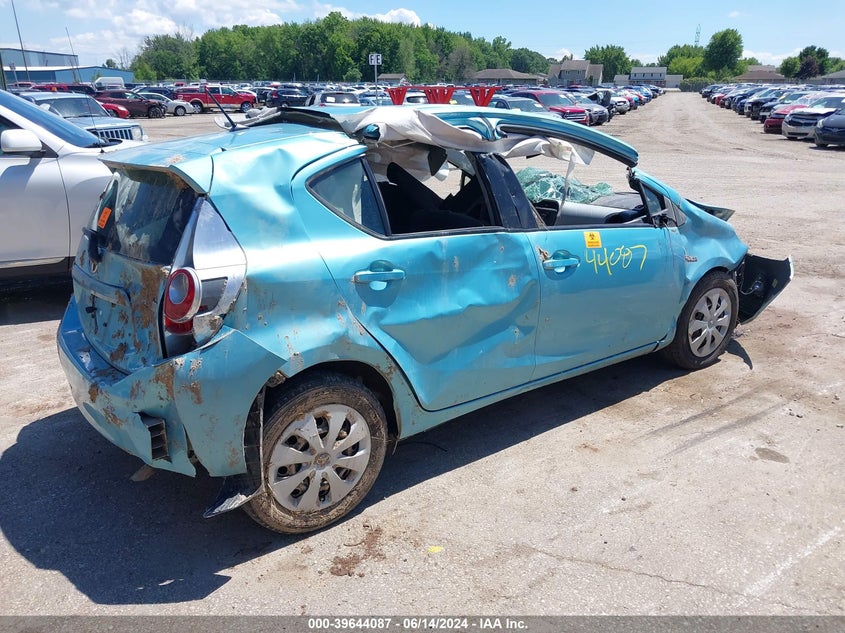 2012 Toyota Prius C Two VIN: JTDKDTB33C1026659 Lot: 39644087