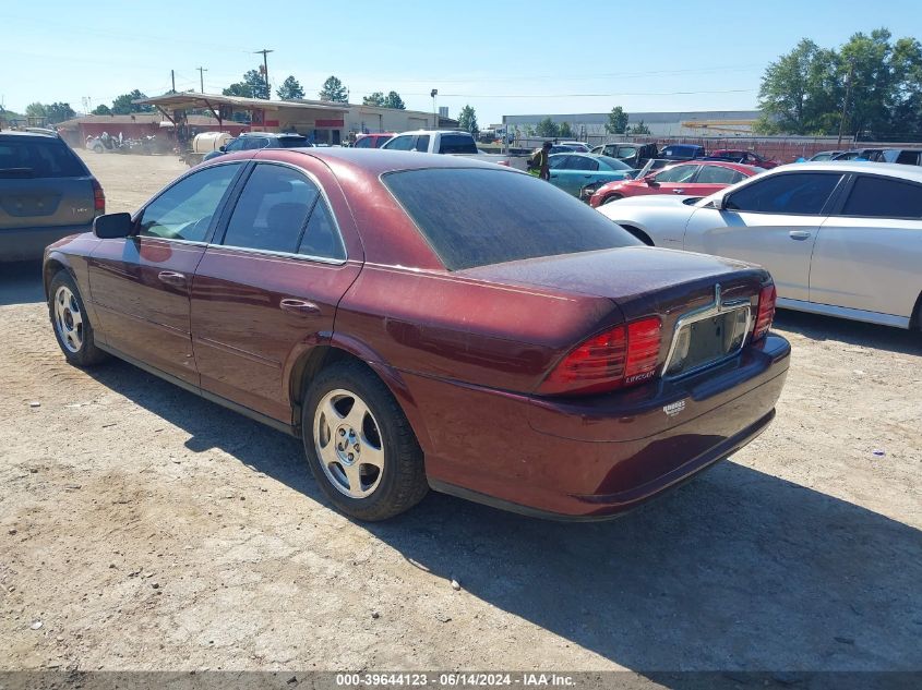 2002 Lincoln Ls V8 Auto VIN: 1LNHM87A92Y701155 Lot: 39644123