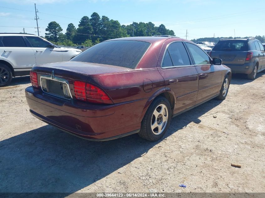 2002 Lincoln Ls V8 Auto VIN: 1LNHM87A92Y701155 Lot: 39644123