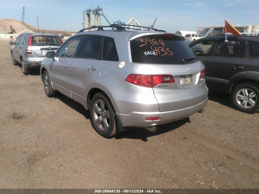 2007 Acura Rdx VIN: 5J8TB18217A010707 Lot: 39644135