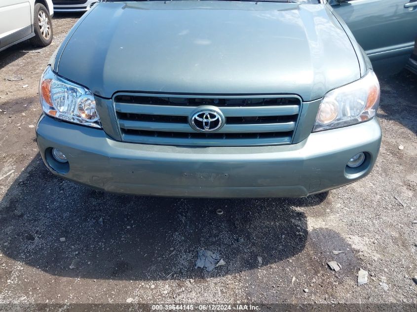 2007 Toyota Highlander Limited V6 VIN: JTEEP21AX70222684 Lot: 39644145