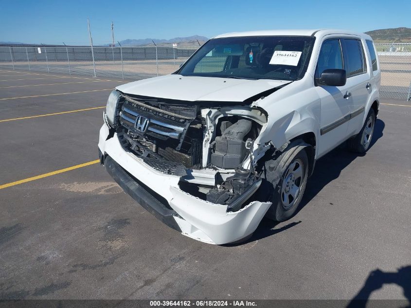 2013 Honda Pilot Lx VIN: 5FNYF4H23DB013279 Lot: 39644162