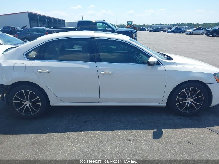 2012 Volkswagen Passat 2.5L Se VIN: 1VWBP7A35CC061625 Lot: 39644277