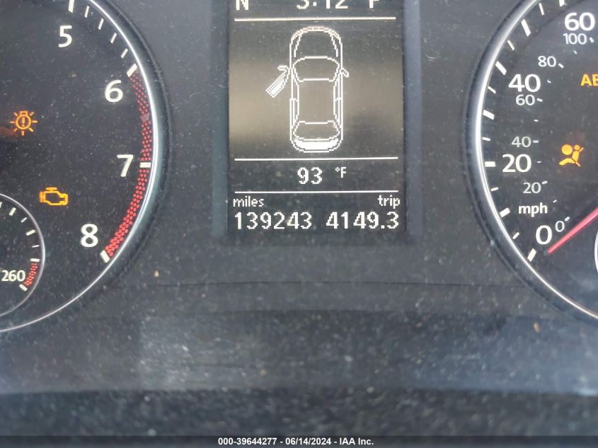 2012 Volkswagen Passat 2.5L Se VIN: 1VWBP7A35CC061625 Lot: 39644277