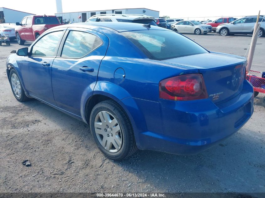 1C3CDZAB1DN742491 2013 Dodge Avenger Se