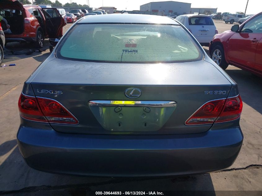 2005 Lexus Es 330 VIN: JTHBA30G655062841 Lot: 39644693