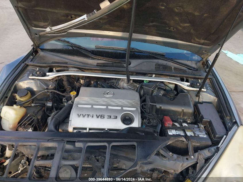 2005 Lexus Es 330 VIN: JTHBA30G655062841 Lot: 39644693