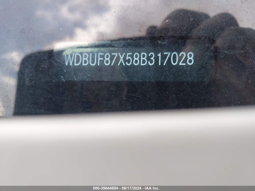 2008 Mercedes-Benz E 350 4Matic VIN: WDBUF87X58B317028 Lot: 39644694
