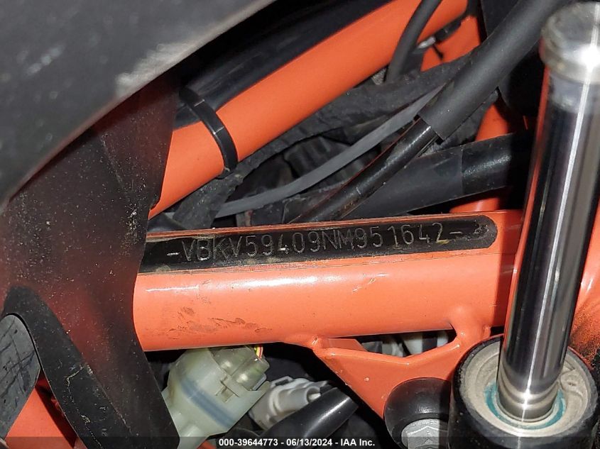 2022 Ktm 1290 Super Adventure R VIN: VBKV59409NM951642 Lot: 39644773