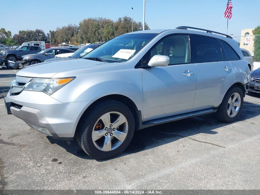 2008 Acura Mdx Sport Package VIN: 2HNYD28858H500511 Lot: 39644884