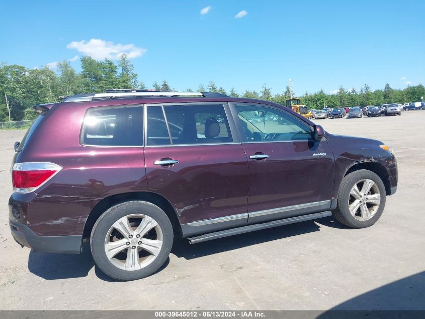 2013 Toyota Highlander Limited V6 VIN: 5TDDK3EH4DS179707 Lot: 39645012