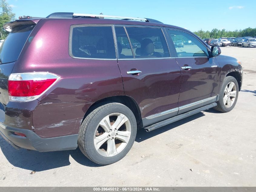 2013 Toyota Highlander Limited V6 VIN: 5TDDK3EH4DS179707 Lot: 39645012