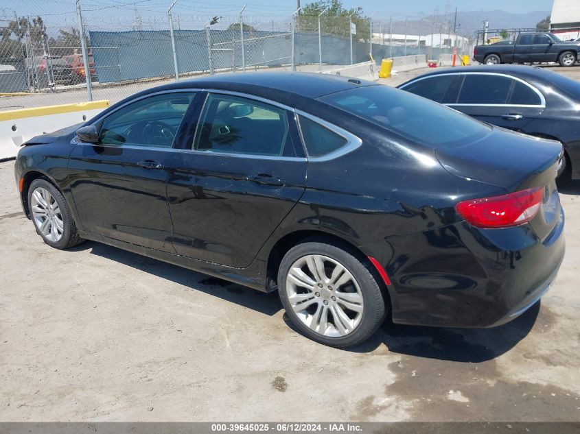 2015 Chrysler 200 Limited VIN: 1C3CCCAB9FN531848 Lot: 39645025