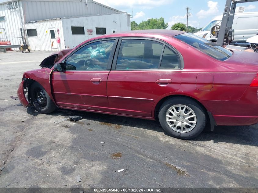 2003 Honda Civic Lx VIN: 2HGES16683H569388 Lot: 39645048