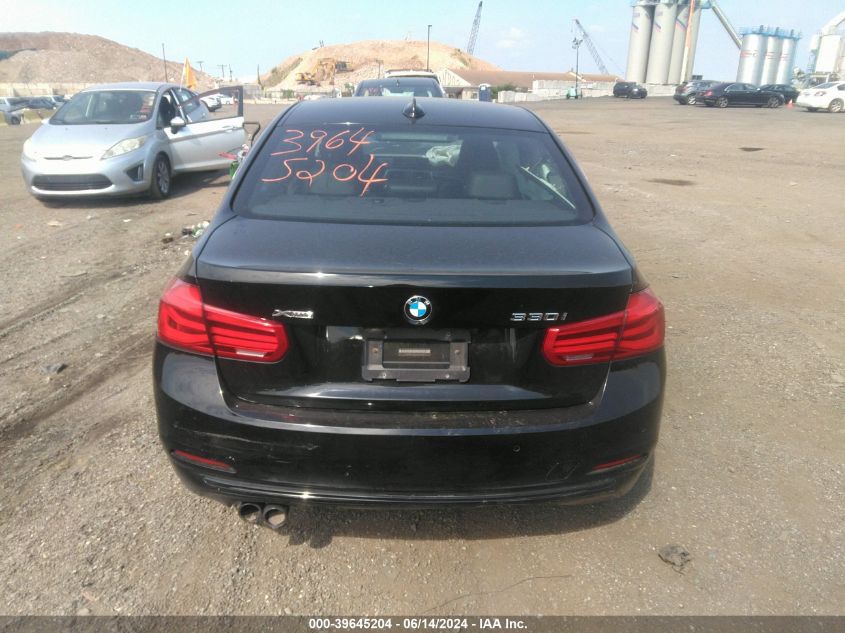 2017 BMW 330I xDrive VIN: WBA8D9G35HNU65543 Lot: 39645204