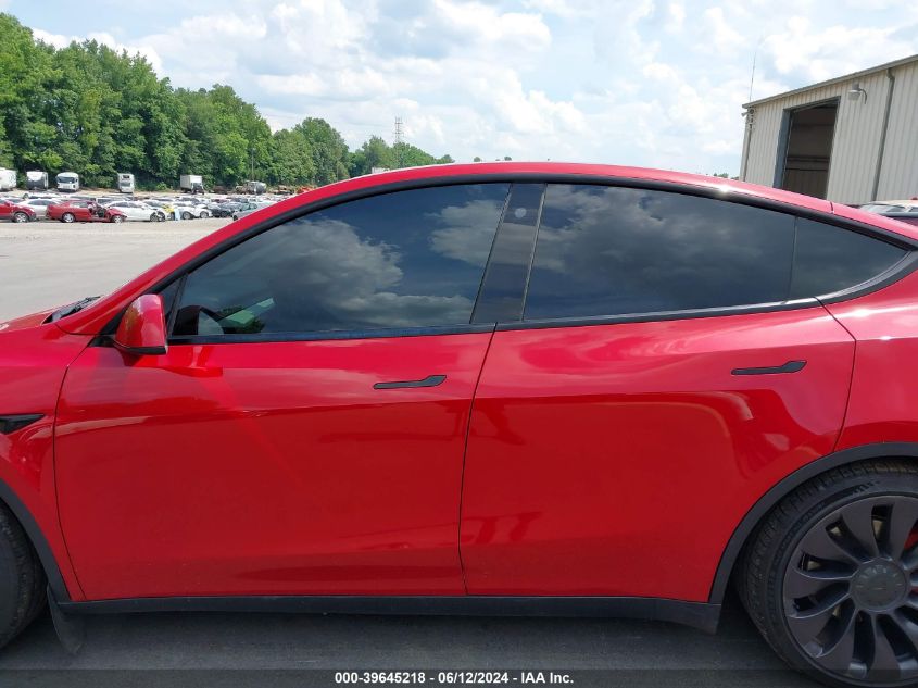 2021 Tesla Model Y Performance Dual Motor All-Wheel Drive VIN: 5YJYGDEF3MF274738 Lot: 39645218