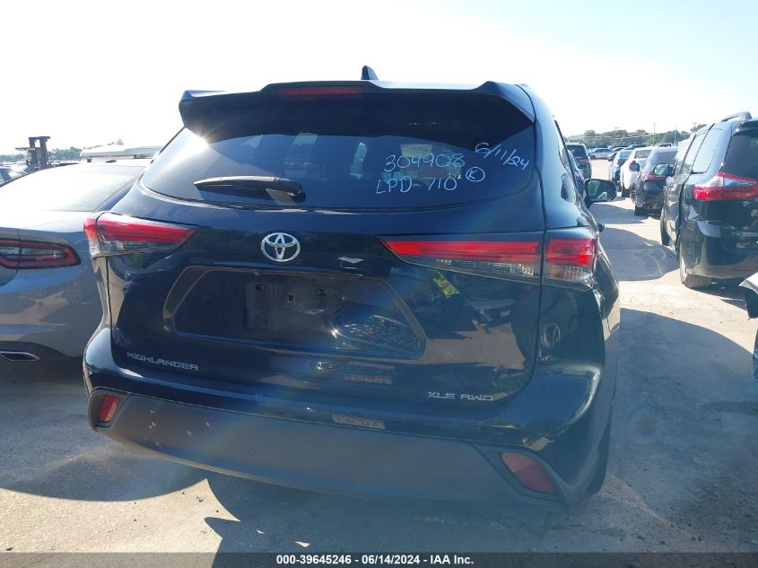 2022 Toyota Highlander Xle VIN: 5TDGZRBH5NS202297 Lot: 39645246